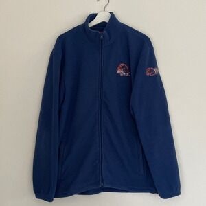BSU Boise State Broncos Fleece Jacket Full Zip Blue Adult XL Athletic Sportswear
